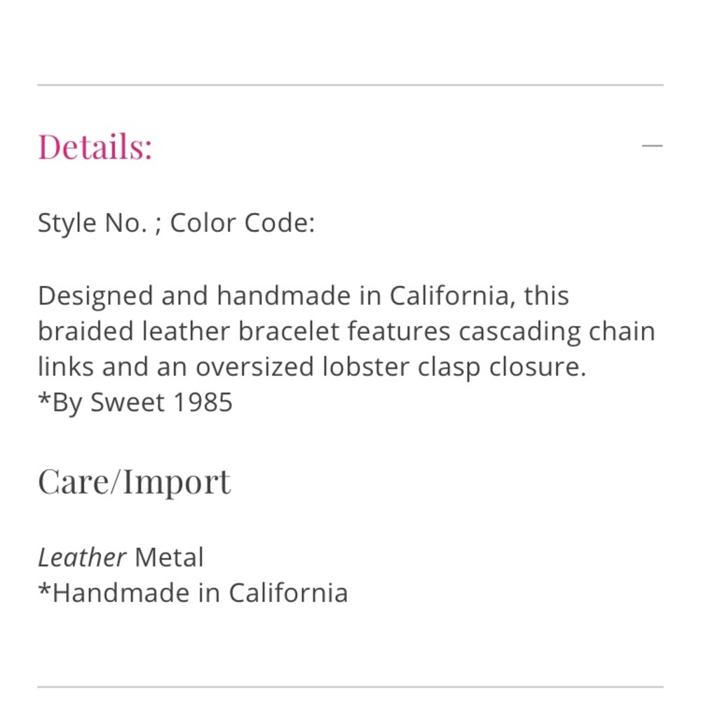 Black Leather Bracelet - Picture 2 of 4